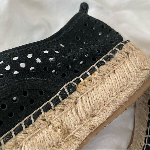 J/Slides Riley Black Perforated Chunky Espadrille - Picture 11 of 15
